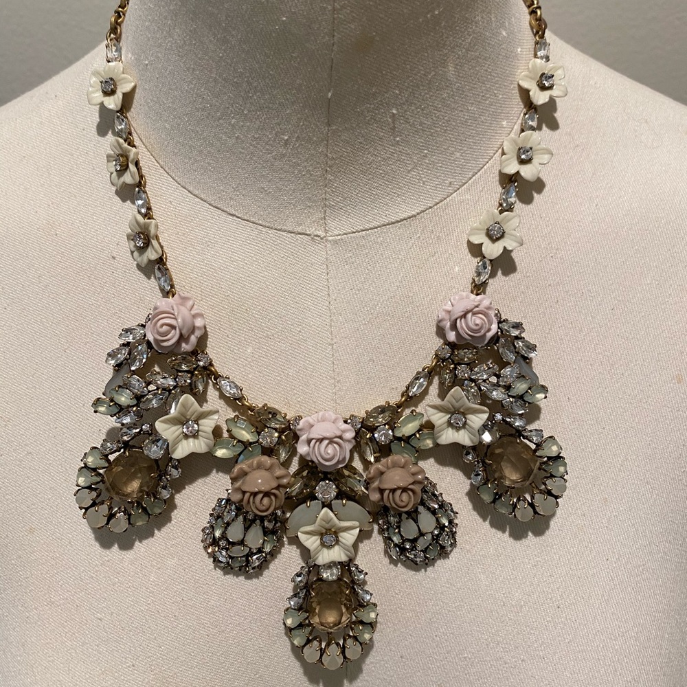 J. Crew Retail Floral Statement Necklace